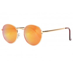 Lunettes de soleil Miroir Orange Rondes Tendance Folky LUNETTES SOLEIL Eye Wear