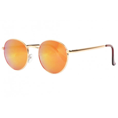 Lunettes de soleil Miroir Orange Rondes Tendance Folky LUNETTES SOLEIL Eye Wear