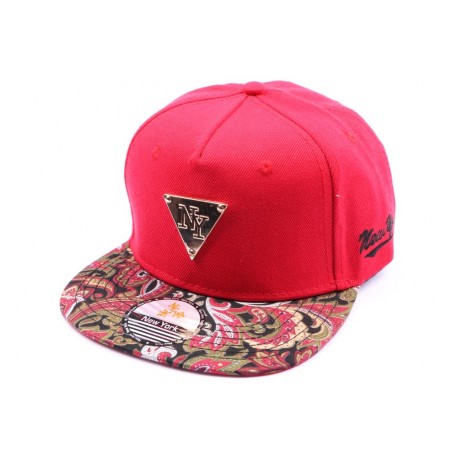 Strapback NY rouge avec visière imprimée ANCIENNES COLLECTIONS divers