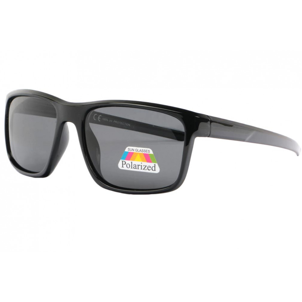 Lunettes polarisées pas cher, lunettes soleil sport noires livré 48h!