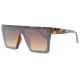 Grandes lunettes soleil Marron Ecailles Lookees Design Fyva LUNETTES SOLEIL Eye Wear