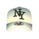 Casquette NY Jaune et Noire Fashion Print New York Baseball Avenue CASQUETTES Hip Hop Honour