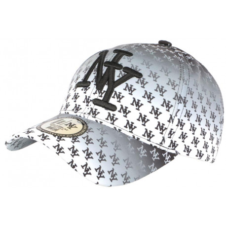 Casquette NY Blanche et Noire Fashion Print New York Baseball Avenue ANCIENNES COLLECTIONS divers