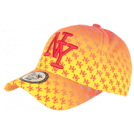 Casquette NY Orange Streetwear Fashion Print New York Baseball Avenue CASQUETTES Hip Hop Honour