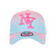 Casquette NY Bleue et Rose Streetwear Print New York Baseball Avenue ANCIENNES COLLECTIONS divers