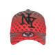 Casquette NY Rouge et Noire Streetwear Print New York Baseball Avenue CASQUETTES Hip Hop Honour