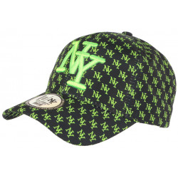 Casquette NY Vert Fluo et Noire Design New York Fashion Baseball Avenue ANCIENNES COLLECTIONS divers