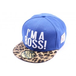 Casquette Snapback Enfant I'm a Boss bleue léopard jusqu'à 8ans ANCIENNES COLLECTIONS divers