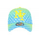 Casquette Enfant Jaune et Bleue Streetwear NY Baseball Avenue 7 a 11 ans Casquette Enfant Hip Hop Honour