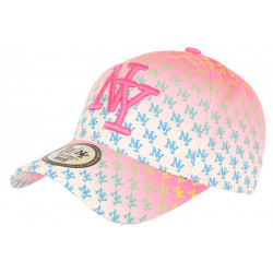 Casquette Enfant Rose et Bleue Originale NY Baseball Avenue 7 a 11 ans Casquette Enfant Hip Hop Honour