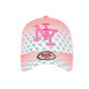 Casquette Enfant Rose et Bleue Originale NY Baseball Avenue 7 a 11 ans Casquette Enfant Hip Hop Honour