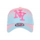 Casquette Enfant Bleue et Rose Originale NY Baseball Avenue 7 a 11 ans ANCIENNES COLLECTIONS divers