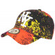 Casquette NY Orange et Noire Design Tags Streetwear Baseball Grafty ANCIENNES COLLECTIONS divers