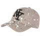 Casquette NY Grise et Blanche Façon Tags Streetwear Baseball Wyva ANCIENNES COLLECTIONS divers