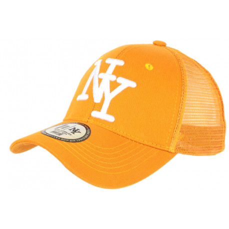 Casquette NY Filet Jaune et Blanche Trucker Baseball Classe Gybz ANCIENNES COLLECTIONS divers