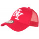 Casquette NY Filet Rouge et Blanche Trucker Baseball Fashion Gybz CASQUETTES Hip Hop Honour