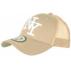 Casquette NY Filet Marron et Blanche Trucker Baseball Fashion Gybz CASQUETTES Hip Hop Honour