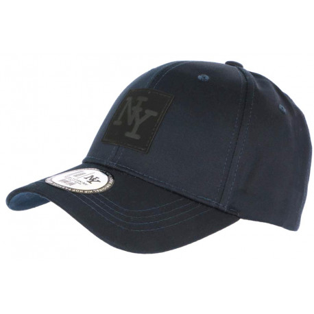 Casquette NY Bleu Marine et Cuir Noir Tendance Major ANCIENNES COLLECTIONS divers