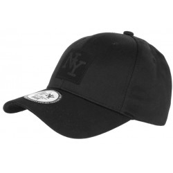 Casquette Baseball Noire Ecusson NY Cuir Noir Classe Major ANCIENNES COLLECTIONS divers