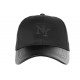 Casquette Baseball Noire Patch Cuir NY Noir Classe Major CASQUETTES Hip Hop Honour