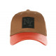 Casquette NY Marron Visière Cuir Rouge Orange Mode Baseball Major ANCIENNES COLLECTIONS divers