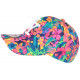 Casquette NY Orange et Bleue Florale Fantaisie Baseball Phuket CASQUETTES Hip Hop Honour