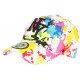 Casquette NY Blanche et Jaune Fashion Tags Streetwear Baseball Grafty ANCIENNES COLLECTIONS divers