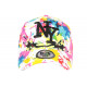 Casquette NY Blanche et Jaune Fashion Tags Streetwear Baseball Grafty ANCIENNES COLLECTIONS divers