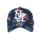 Casquette NY Bleue Fleurs Rouges Fantaisie Baseball Phuket ANCIENNES COLLECTIONS divers