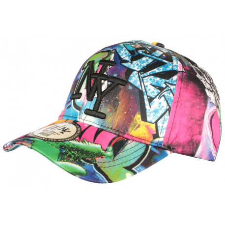 Casquette NY Enfant Bleue Rouge City Streetwear Pups de 7 à 12 ans ANCIENNES COLLECTIONS divers