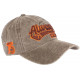 Casquette NY Vintage Marron et Orange Coton Baseball Retro Always CASQUETTES Hip Hop Honour