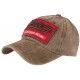 Casquette Baseball Vintage Marron et Rouge Coton NY Retro Western ANCIENNES COLLECTIONS divers