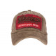 Casquette Baseball Vintage Marron et Rouge Coton NY Retro Western ANCIENNES COLLECTIONS divers