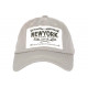 Casquette New York Vintage Grise Coton Baseball Retro CASQUETTES Hip Hop Honour