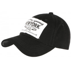 Casquette New York Vintage Noire en Coton Baseball Retro CASQUETTES Hip Hop Honour