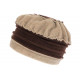 Bonnet Beret Femme Marron et Beige Polaire Deperlante Hiver Mode Syllia CHAPEAUX Léon montane