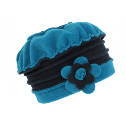 Bonnet Beret Femme Bleu et Marine Polaire Deperlante Hiver Classe Syllia CHAPEAUX Léon montane