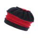 Bonnet Beret Femme Rouge et Bleu Polaire Deperlante Hiver Classe Syllia CHAPEAUX Léon montane