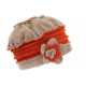 Bonnet Beret Femme Orange et Beige Polaire Deperlante Hiver Mode Syllia CHAPEAUX Léon montane