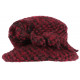 Chapeau Laine Femme Rouge et Noir Hiver Chaud et Classe Lyana CHAPEAUX Léon montane