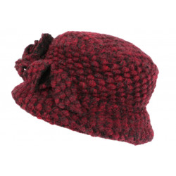 Chapeau Laine Femme Rouge et Noir Hiver Chaud et Classe Lyana CHAPEAUX Léon montane