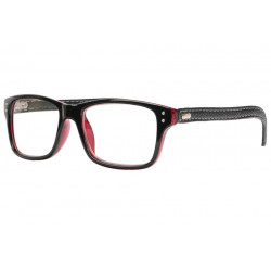 Lunettes de Lecture Cuir Noires et Rouges Tendances Arthur Lunettes Loupes New Time