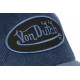 Casquette Von Dutch Bleu Marine en Velours Baseball Peter CASQUETTES VON DUTCH