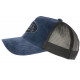 Casquette Von Dutch Bleu Marine en Velours Baseball Peter CASQUETTES VON DUTCH