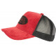 Casquette Von Dutch Rouge et Noire Vintage en Velours Baseball Peter CASQUETTES VON DUTCH