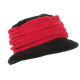 Beret Bonnet Femme Rouge et Noir Chapeau Polaire Déperlante Hiver Lylya CHAPEAUX Léon montane