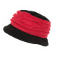 Beret Bonnet Femme Rouge et Noir Chapeau Polaire Déperlante Hiver Lylya CHAPEAUX Léon montane