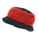 Beret Bonnet Femme Bleu et Orange Chapeau Polaire Déperlante Hiver Lylya CHAPEAUX Léon montane