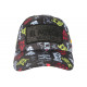 Casquette El Patron Noire et Rouge Strass Streetwear Colombia Baseball CASQUETTES SKR