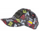 Casquette El Patron Noire et Rouge Strass Streetwear Colombia Baseball CASQUETTES SKR